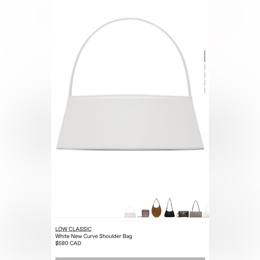 LOW CLASSIC White New Curve Shoulder Bag